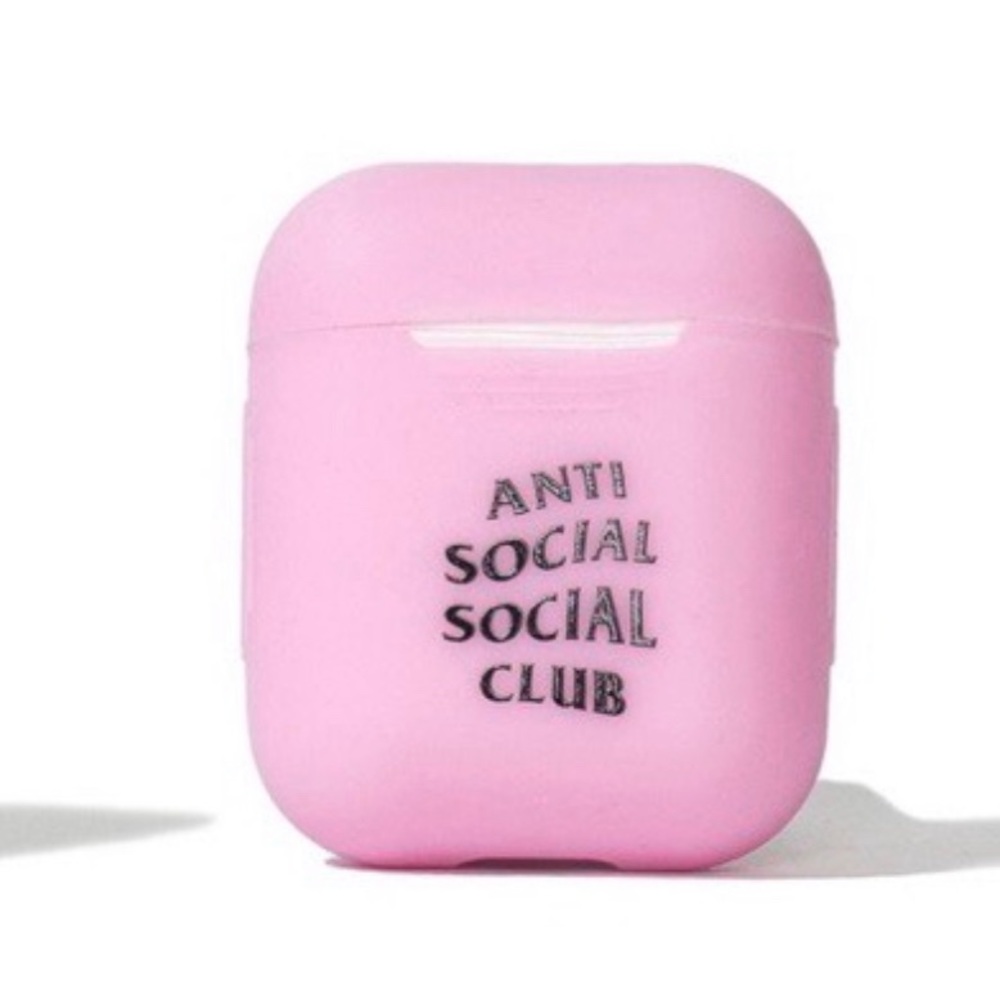 ASSC Black Logo Lost and Found Pink Airpod Case - Picture 2 of 4